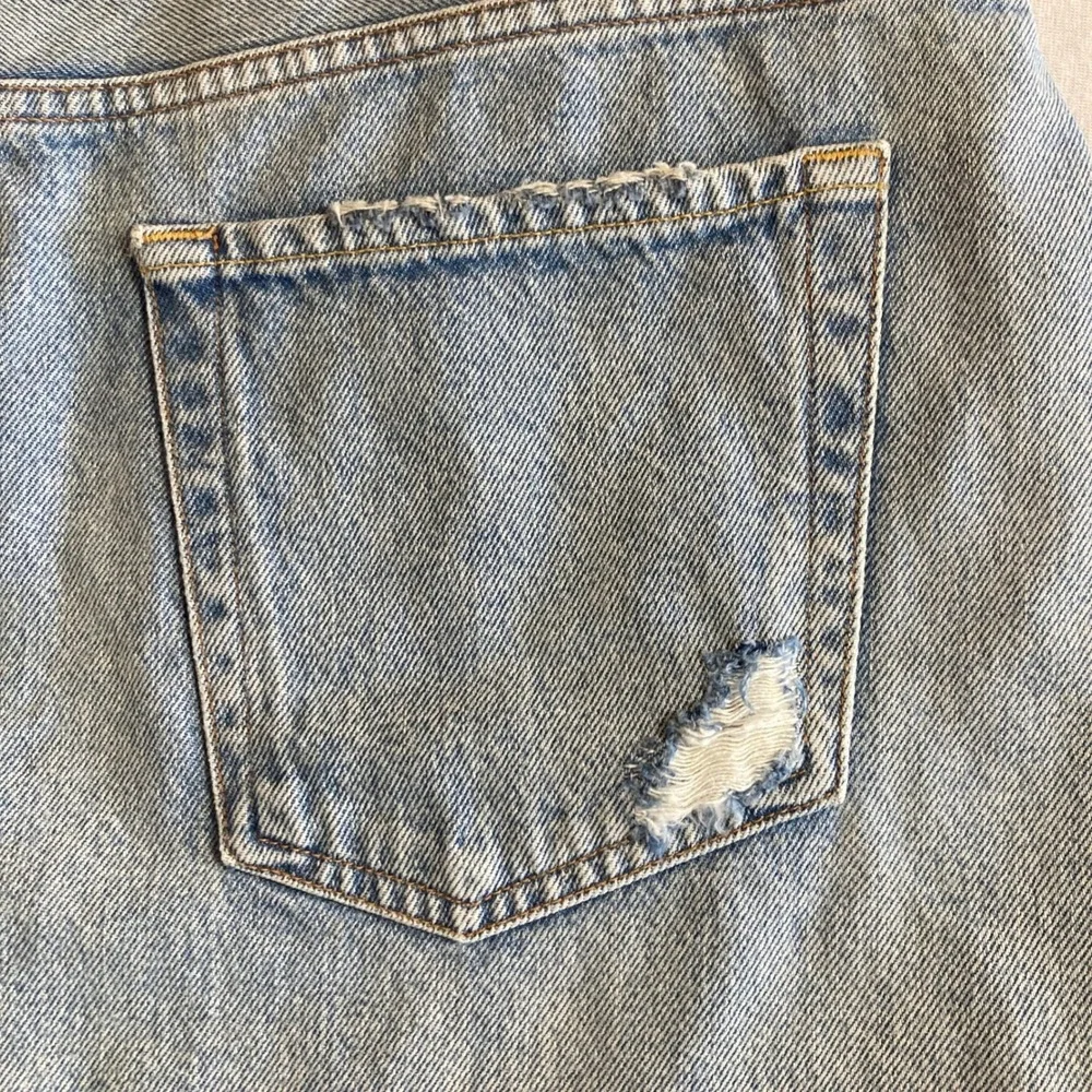 Citizens of Humanity Denim Shorts Button Fly Distressed Annabelle Organic Cotton